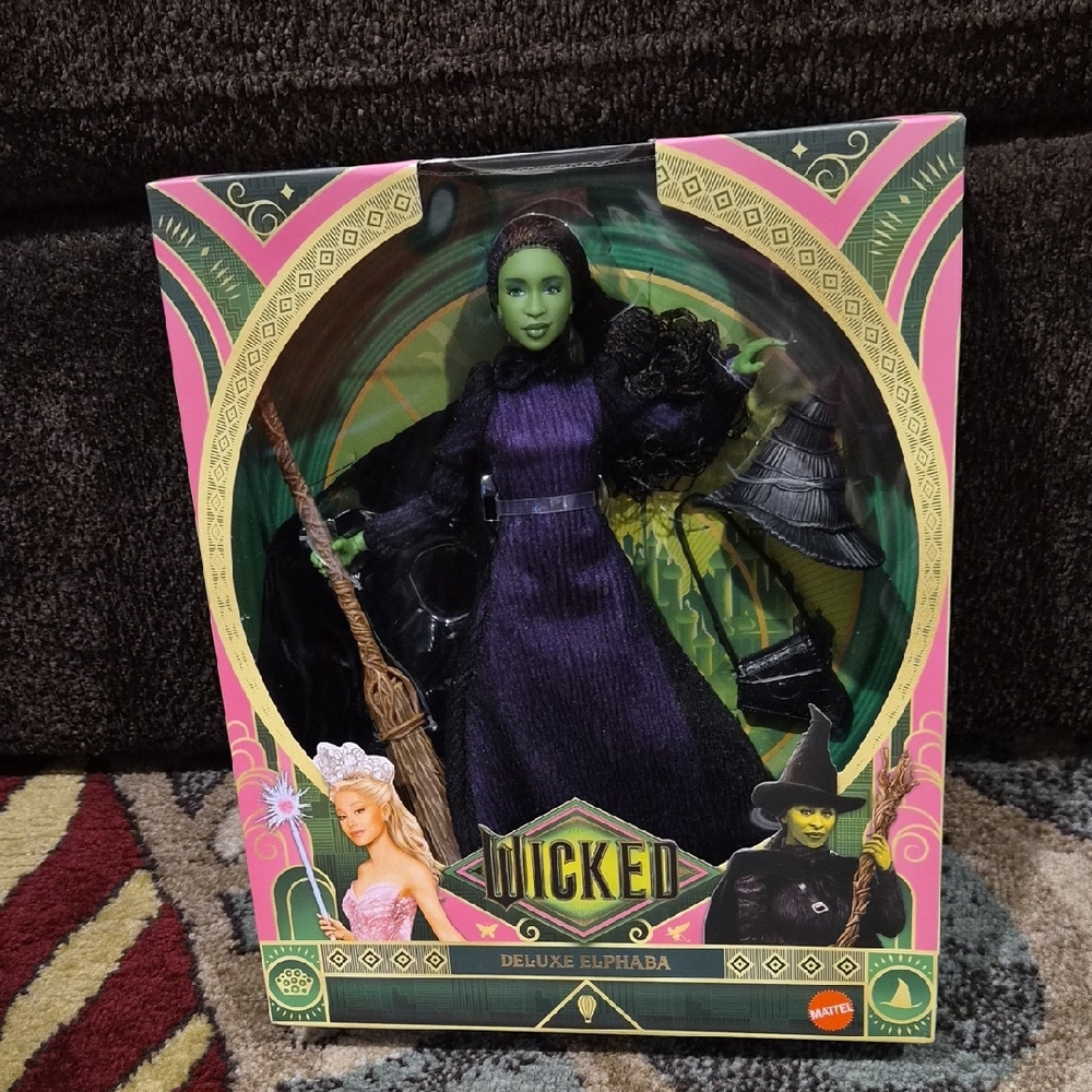 Mattel Wicked Elphaba Thropp Deluxe Doll in Purple Outfit, New